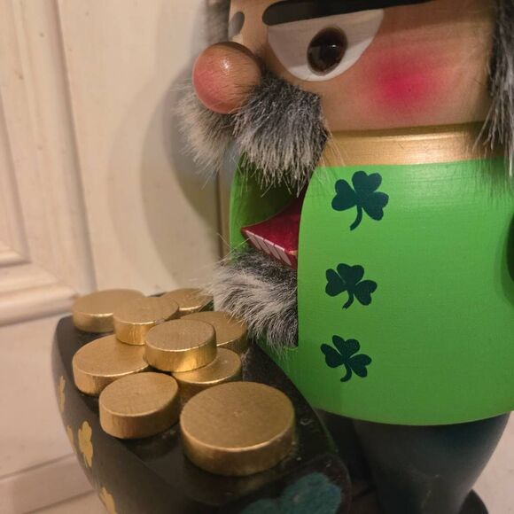 Steinbach Leprechaun Nutcracker Troll Gnome Irish German Handmade Signed - Picture 2 of 9